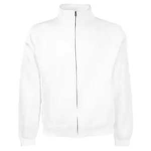 Image of Fruit Of The Loom Mens Full Zip Sweat Jacket (S) (White)