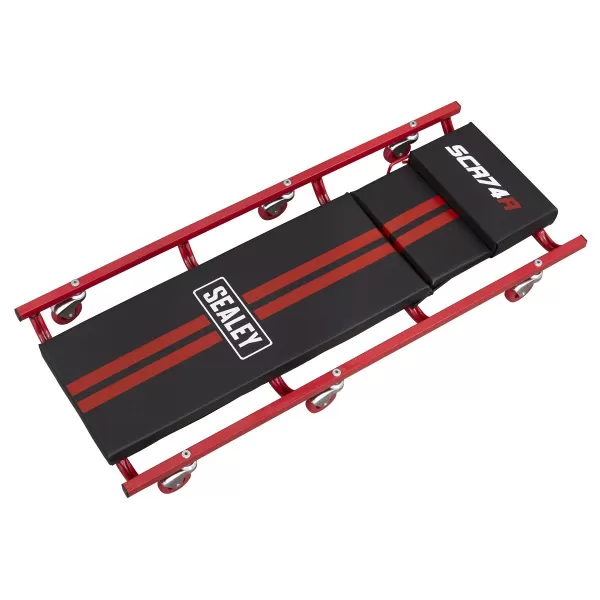 Image of Sealey SCR74 Creeper 40 Steel Frame, 6 Wheels & Adjustable Headrest Deluxe