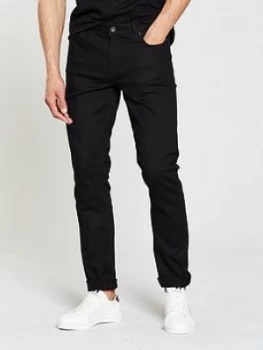 Image of River Island Dylan Slim Fit Jeans Black Size 32 Men