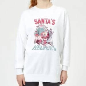 Image of DC Santa's Helpers Womens Christmas Sweatshirt - White