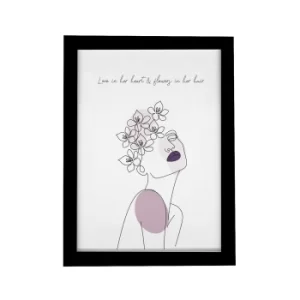 Image of Personalised Natalia Fine Line A4 Framed Print
