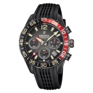 Image of Festina F20518-3 Men's Chronograph Grey Dial Black Rubber Strap W