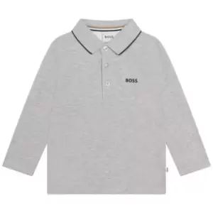 Image of Boss Long Sleeve Polo Infants - Grey