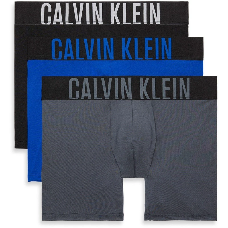 Image of Calvin Klein Mens Soft Stretch Boxers Blk/Blu/Grn male Small