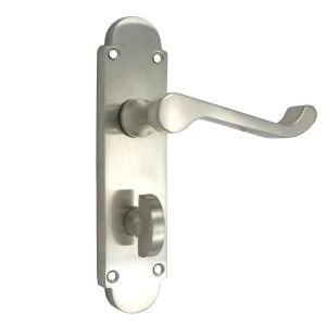 Image of Select Hardware 150mm Richmond Bathroom Lock - Satin Chrome