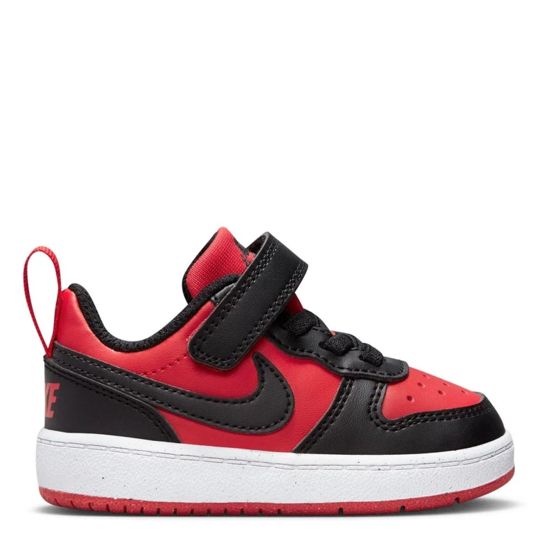 Image of Nike Court Borough Low 2 Baby/Toddler Shoe Red/Black male C4 (20)