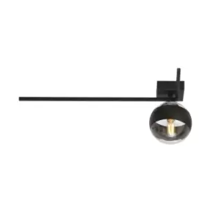 Image of Imago Black LargeGlobe Ceiling Light with Clear,Black Glass Shades, 1x E14