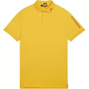 Image of J Lindeberg Golf Tech Polo Shirt - Orange