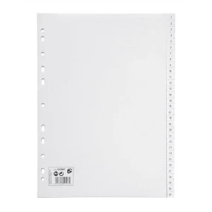 Image of 5 Star Office Index Multipunched 130 micron Polypropylene 1 31 A4 White