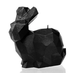 Image of Black High Glossy Large Rabbit Candle