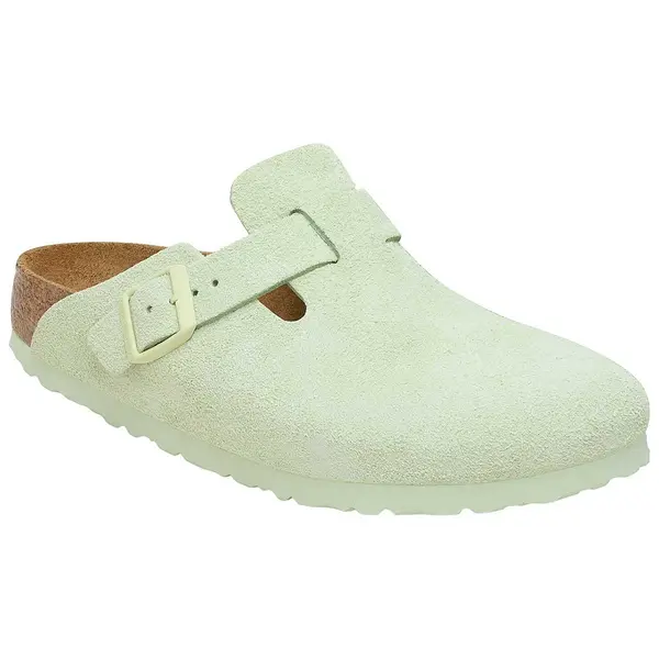 Image of Birkenstock Womens Boston Clog Faded Lime Green, 8