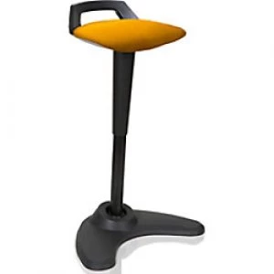 Image of dynamic Sit-Stand Stool with Adjustable Seat Spry Senna Yellow, Black