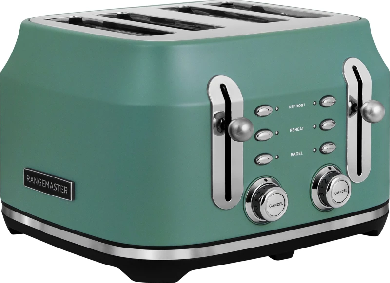 Image of Rangemaster Classic RMCL4S304MG 4 Slice Toaster - Mineral Green