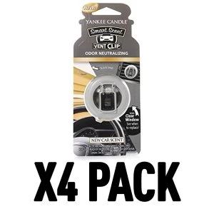 Image of New Car Scent (Pack Of 4) Yankee Candle Smart Scent Vent Clip