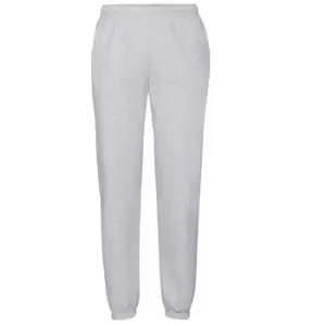 Image of Fruit Of The Loom Mens Elasticated Cuff Jog Pants / Jogging Bottoms (S) (Heather Grey)