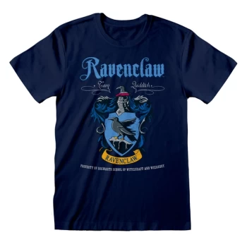 Image of Harry Potter - Ravenclaw Crest Unisex Small T-Shirt - Navy