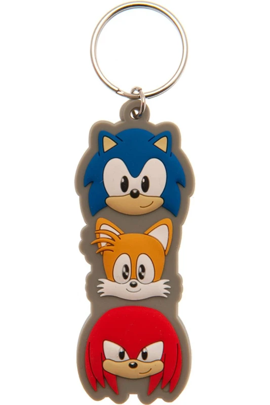 Image of Sonic the Hedgehog PVC Keyring in Grey Grey Unisex One Size