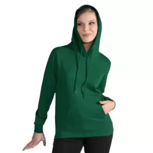 Image of SG Ladies/Womens Plain Hooded Sweatshirt Top / Hoodie (XL) (Bottle Green)