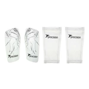 Image of Precision Pro Matrix Shinguards White/Black - Large