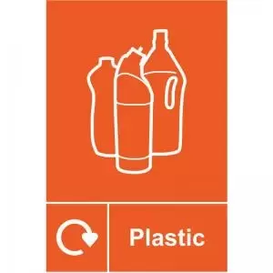 Image of Plastic Recycling&rsquo; Sign; Rigid 1mm PVC Board 200mm x 300mm