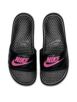 Image of Nike Benassi JDI - Black/Pink, Size 5.5, Women