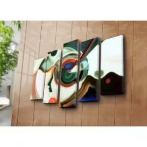 Image of 5PATK-230 Multicolor Decorative Canvas Painting (5 Pieces)