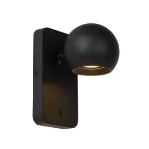 Image of Lucide Favori Modern Wall Spotlight 1xGU10 Black