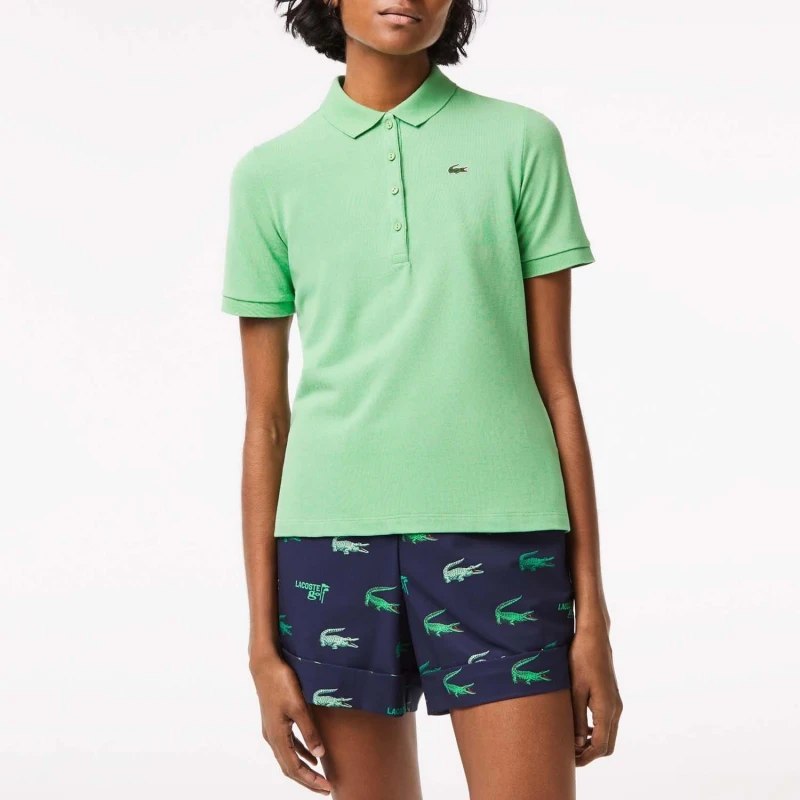 Image of Lacoste Slim Fit Ultra Dry Stretch Golf Polo Shirt - Green Green 8