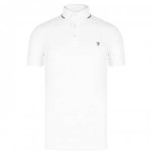 Image of French Connection Tipping Polo Shirt - White