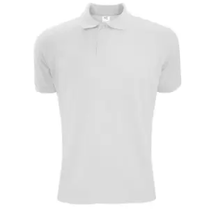 Image of SG Mens Polycotton Short Sleeve Polo Shirt (M) (White)