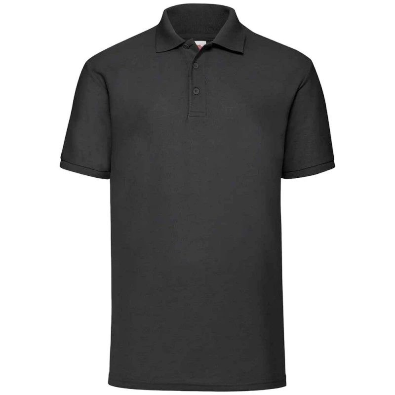 Image of Fruit Of The Loom Fruit of the Loom Men 65 35 Polo Shirt in Black Size: Small Black S Male 5063470628285
