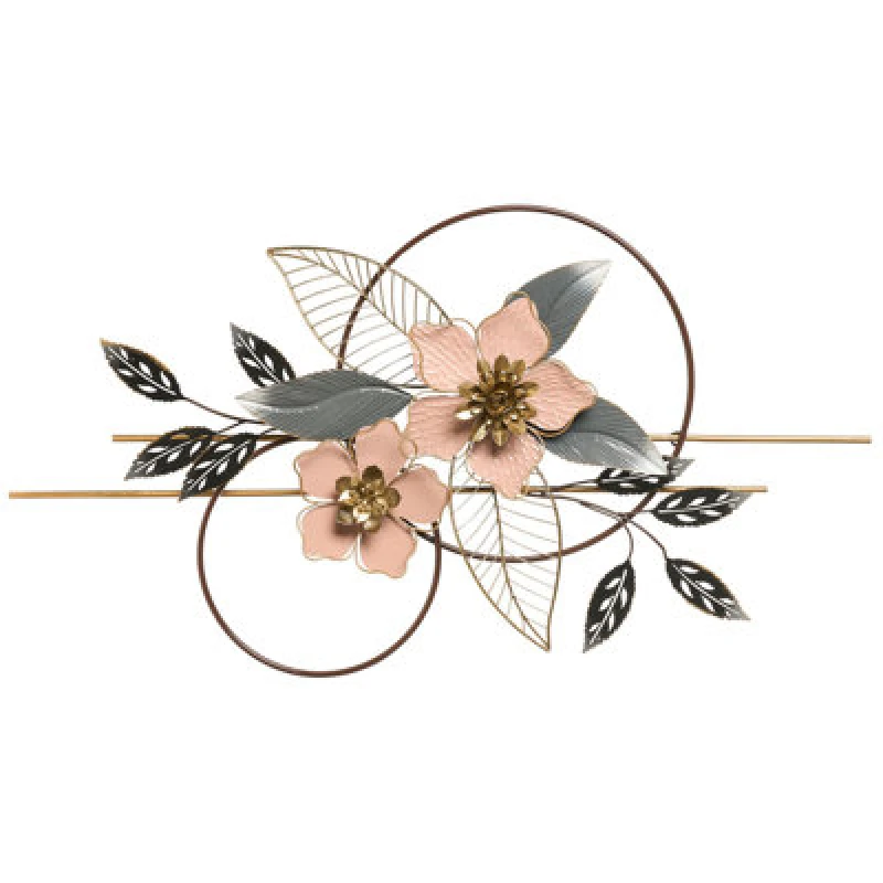 Image of Beliani Wall Decor Flower Berkelium Metal 93cm Multicolour