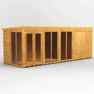 Image of 18X6 Power Pent Summerhouse Combi Including 6ft Side Store