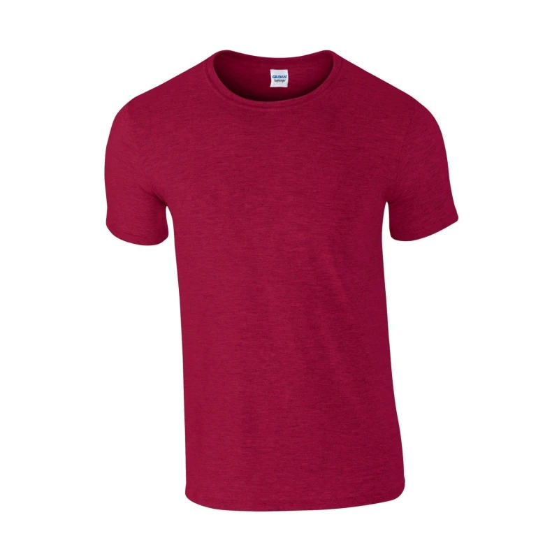 Image of Gildan Mens Plain Grey T-Shirt in Red Size: Small Red Male S