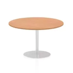 Image of Italia Poseur Table Round 1200 Top 725 High Oak