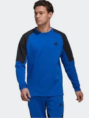 Image of adidas Designed For Gameday Sweatshirt, Blue Size M Men