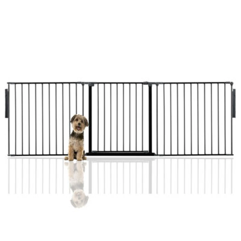 Image of Bettacare Premium Multi Panel Flexible Pet Barrier, Up To 226Cm Wide, Black, 70Cm High