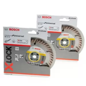 Image of Bosch 0615997625 x-lock Standard for Universal Diamond Cutting Blades Twinpack 115mm 0615997625
