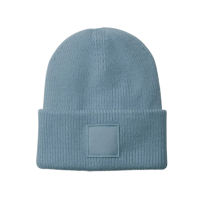 Image of Beechfield Beechfield Men Tonal Patch Deep Cuffed Beanie in Duck Egg Blue Duck Egg Blue One Size Male 5063574977463