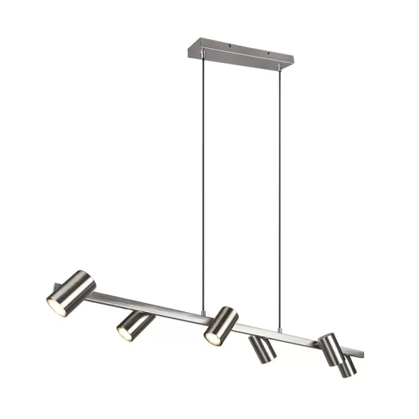 Image of Marley Modern 6 Light Bar Pendant Ceiling Light Nickel Matt