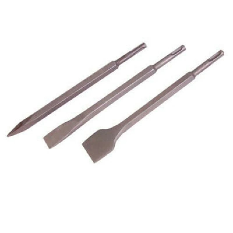 Image of Loops 3 Pack 15mm SDS Plus Hex Chisel Set 20m 40mm & Point Chisels Metallics