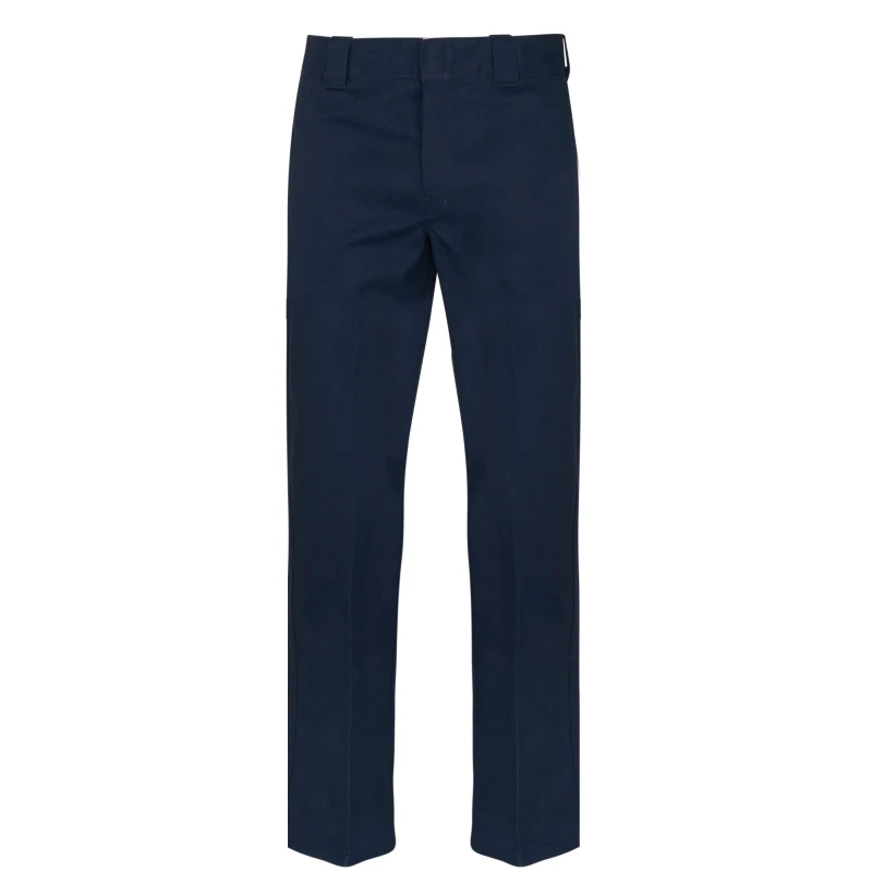 Image of DICKIES 873 Slim Straight Work Trousers - Blue Blue XS