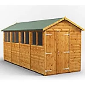 Image of Power Garden Shed 166PADD Golden Brown 16x6