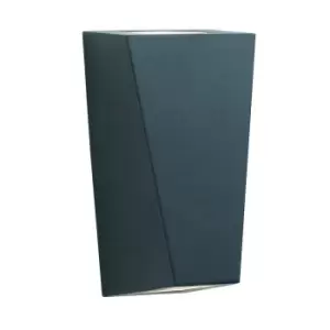 Image of LED Outdoor Wall 2 Light, Cast Aluminium Black, IP44