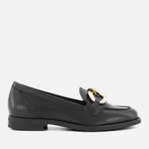Image of Dune Womens Goddess Leather Loafers - Black - UK 8