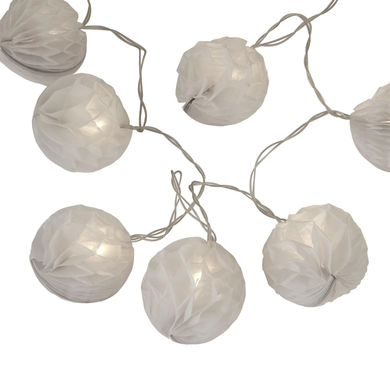 Image of Lighting Collection LED 10LT Xmas Paper Shade String Light White unisex One Size