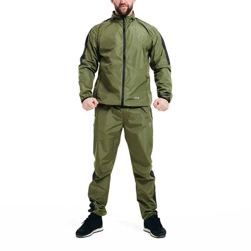 Image of RDX SPORTS C1 Weight Loss Sauna Suit Dark Green