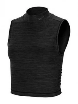 Image of Nike Training Dry Crop Tank Top - Black