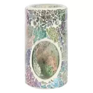 Image of Pillar Light Blue Iridescent Crackle Oil Burner