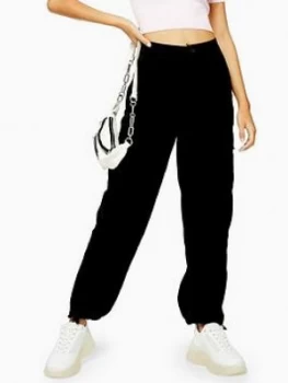 Image of Topshop Cuff Brandy Utility Trousers - Black